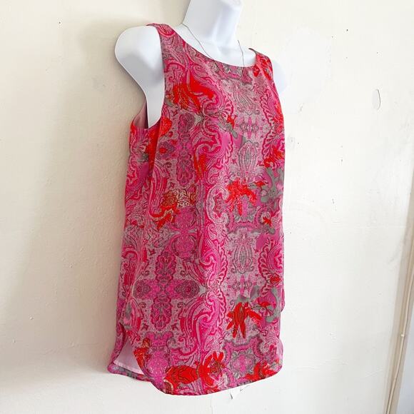 CABI Style #127 Jubilee Red Paisley Print Tank Top, S - Picture 5 of 12